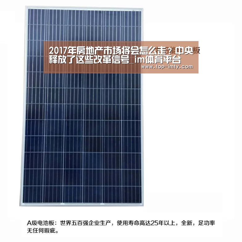 2017年房地产市场将会怎么走?中央释放了这些改革信号_im体育平台(图3) im体育APP
